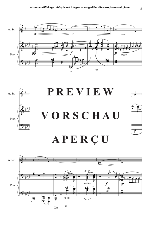 Product gallery: Page 6 of 21 Adagio und Allegro, Opus 70 , , (alto saxophone + piano)