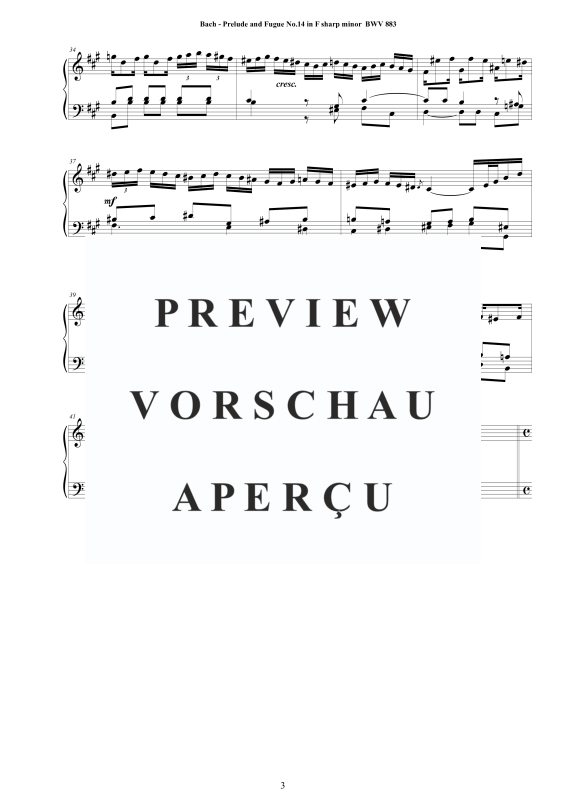 Product gallery: Page 4 of 8 Prelude and Fugue No. 14 in F sharp minor, , Solo Piano