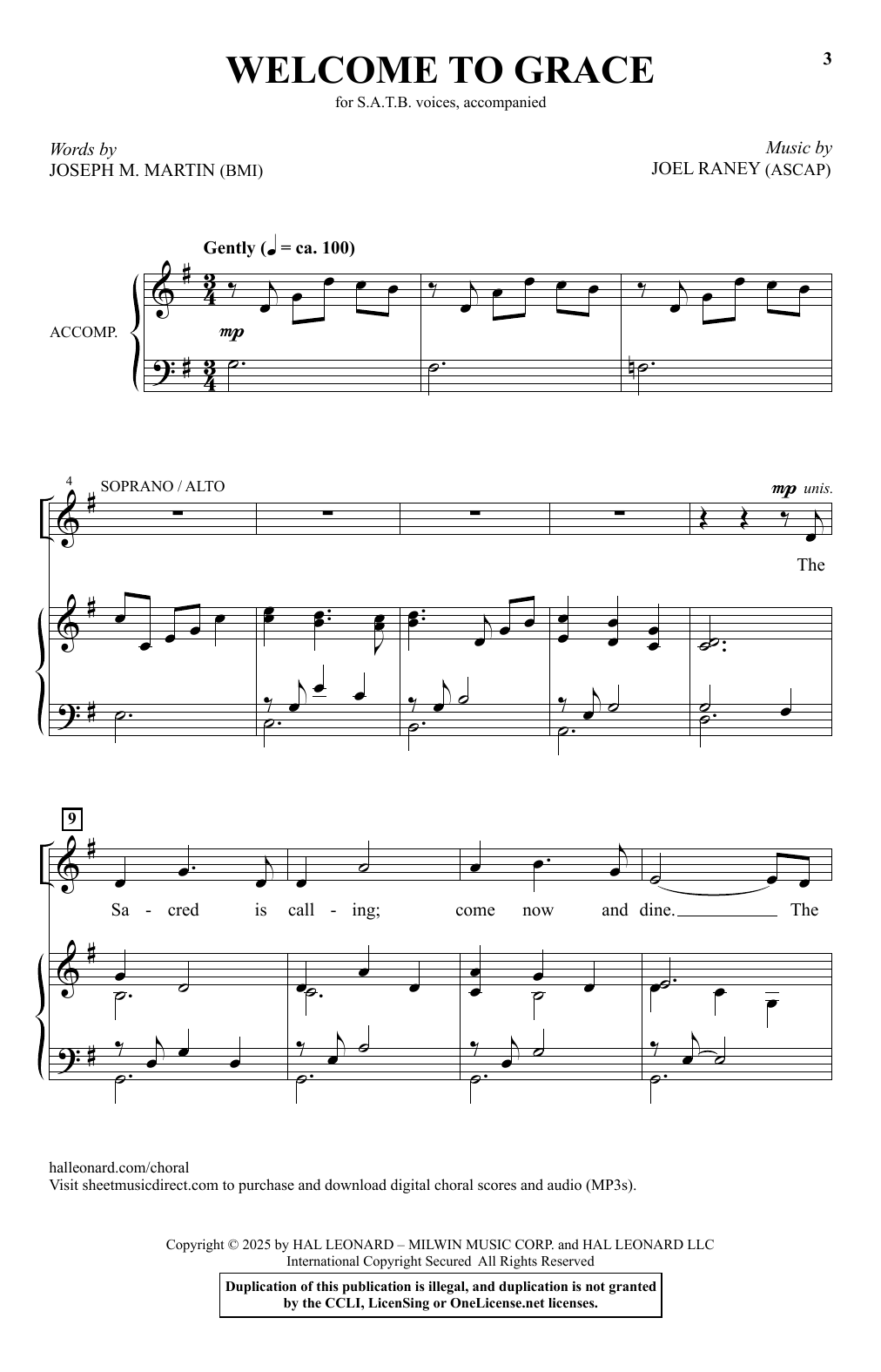 Produktgalerie: Seite 1 von 1 Welcome To Grace, Joel Raney, Chor