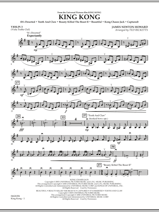 Produktbild zu: King Kong - Violin 3 (Viola T.C.)