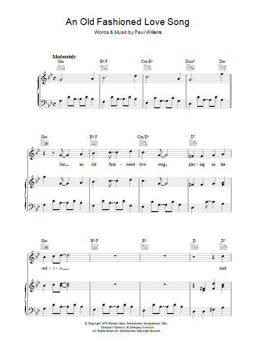 Product picture to: An Old Fashioned Love Song