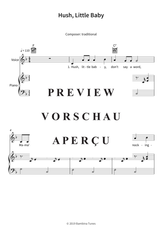Produktgalerie: Seite 4 von 5 Hush, Little Baby, , (Gesang + Klavier, Gitarre)