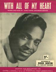 cover: With All Of My Heart, Brook Benton, Gesang, Gitarre, Klavier