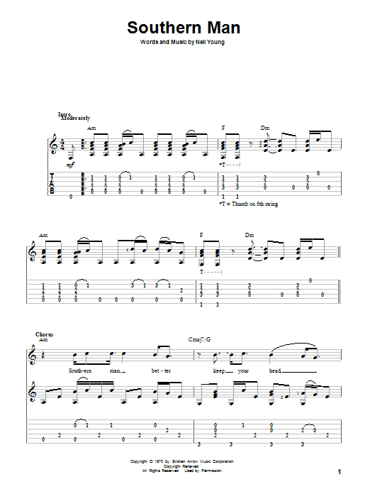 Produktgalerie: Seite 1 von 1 Southern Man, Neil Young, Gitarre