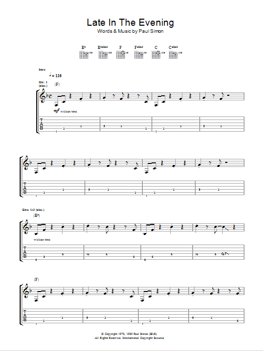 Product gallery: Page 1 of 1 Late In The Evening, Paul Simon