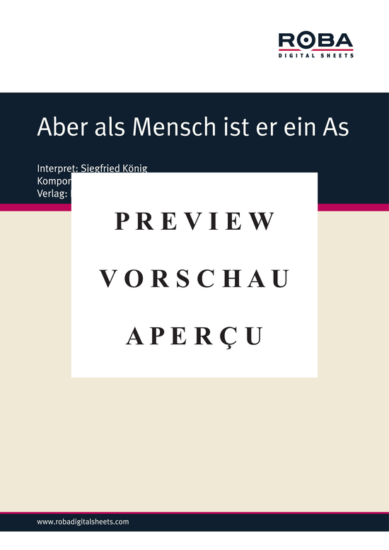 gallery: Aber als Mensch ist er ein As , König, Siegfried, (Klavier Solo mit unterlegtem Text)