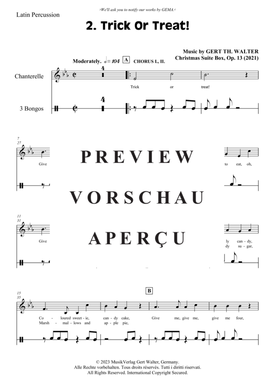Produktgalerie: Seite 16 von 21 Trick Or Treat! , , (Jazz Combo Band + 2 Bläser)