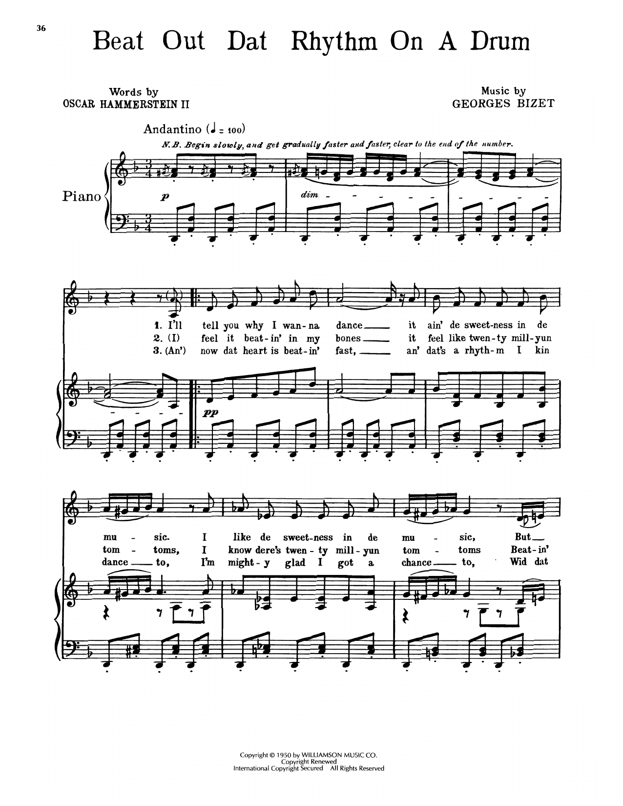 Product picture to: Beat Out Dat Rhythm On A Drum (from Carmen Jones)