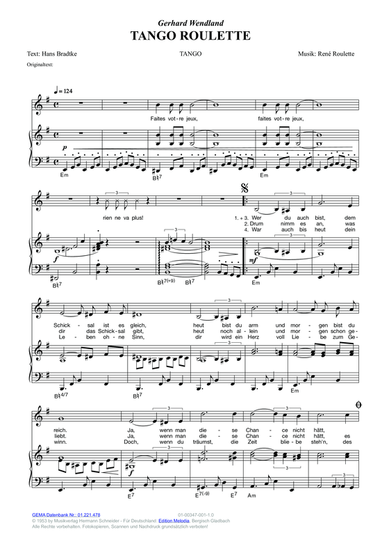 Produktbild zu: Tango Roulette Gerhard Wendland