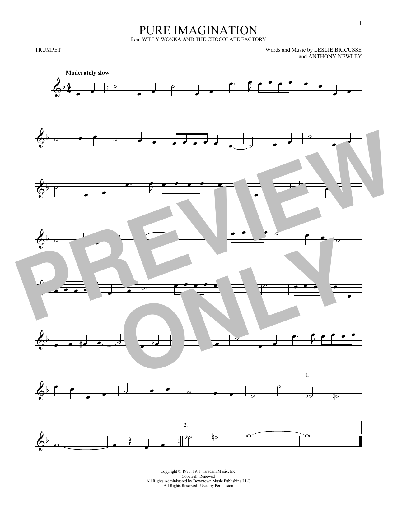 Produktgalerie: Seite 1 von 1 Pure Imagination, Anthony Newley, Trompete