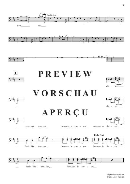 Produktgalerie: Seite 4 von 4 (Feels Like) Heaven, Fiction Factory, (Violoncello)