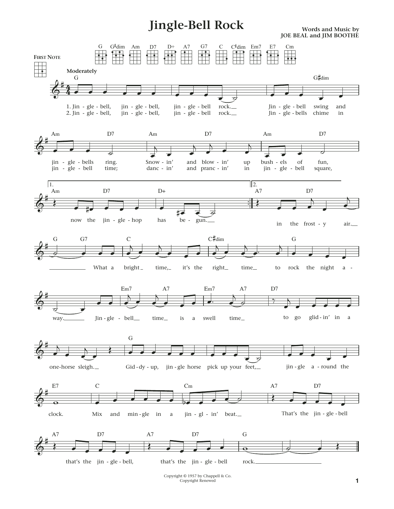 Product gallery: Page 1 of 1 Jingle Bell Rock (from The Daily Ukulele) (arr. Liz and Jim Beloff), Jim Boothe