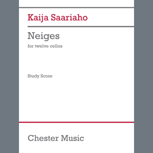 cover: Neiges (Version for twelve cellists), Kaija Saariaho