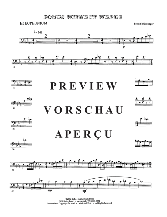 Product gallery: Page 12 of 21 Song Without Words , , (Tuba Quartett EETT)