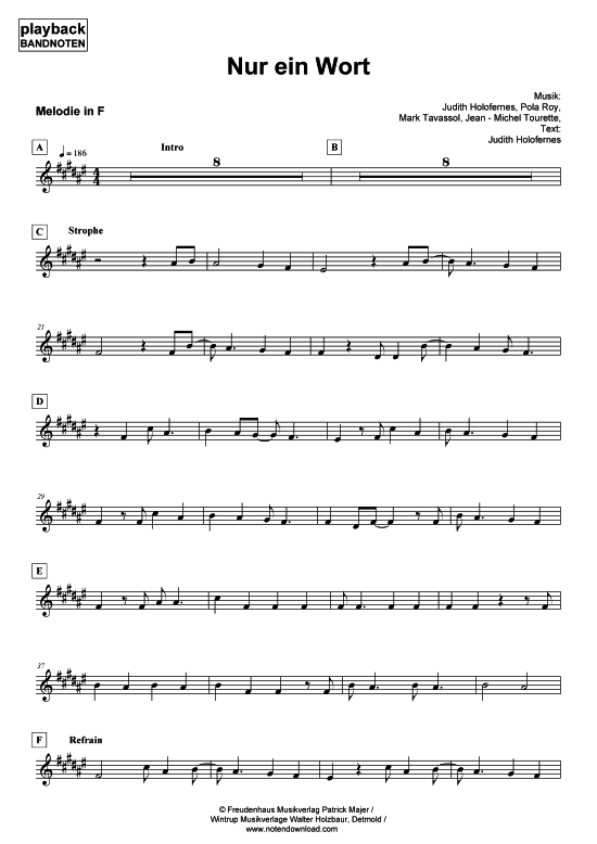 Produktbild zu: Nur ein Wort - Melodie in FWir sind Helden