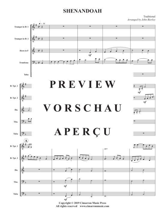 Produktgalerie: Seite 3 von 9 Shenandoah , , (Blechbläser Quintett)