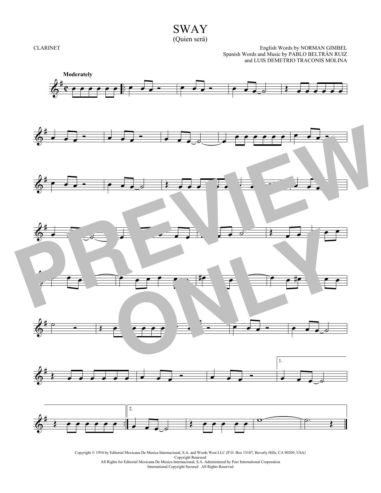 Product gallery: Page 1 of 1 Sway (Quien Sera), Dean Martin