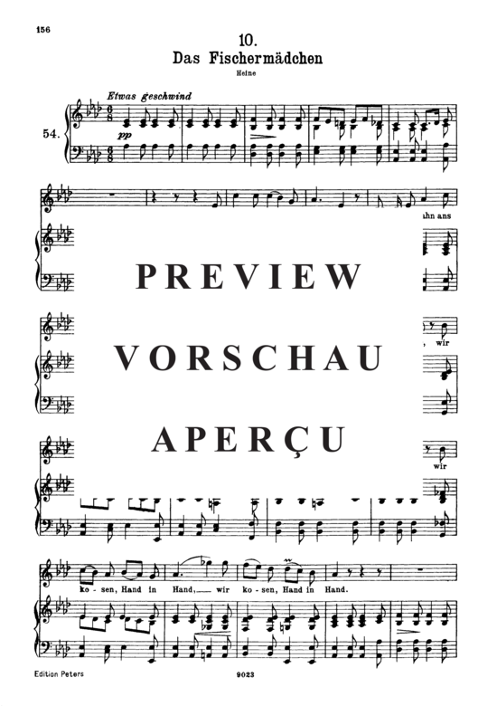 gallery: Das Fischermädchen D.957-10 (Schwanengesang) , ,  (Gesang hoch + Klavier)