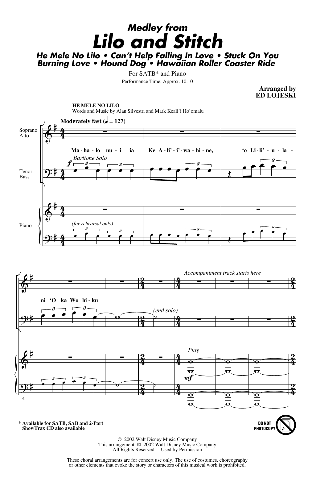 Produktbild zu: Lilo And Stitch (Medley)