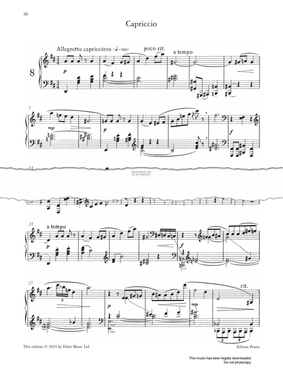 Produktgalerie: Seite 1 von 1 Capriccio (from 'Cinderella' Ten Pieces Op.97), Sergei Prokofiev, Klavier