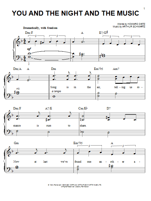 Produktbild zu: You And The Night And The Music