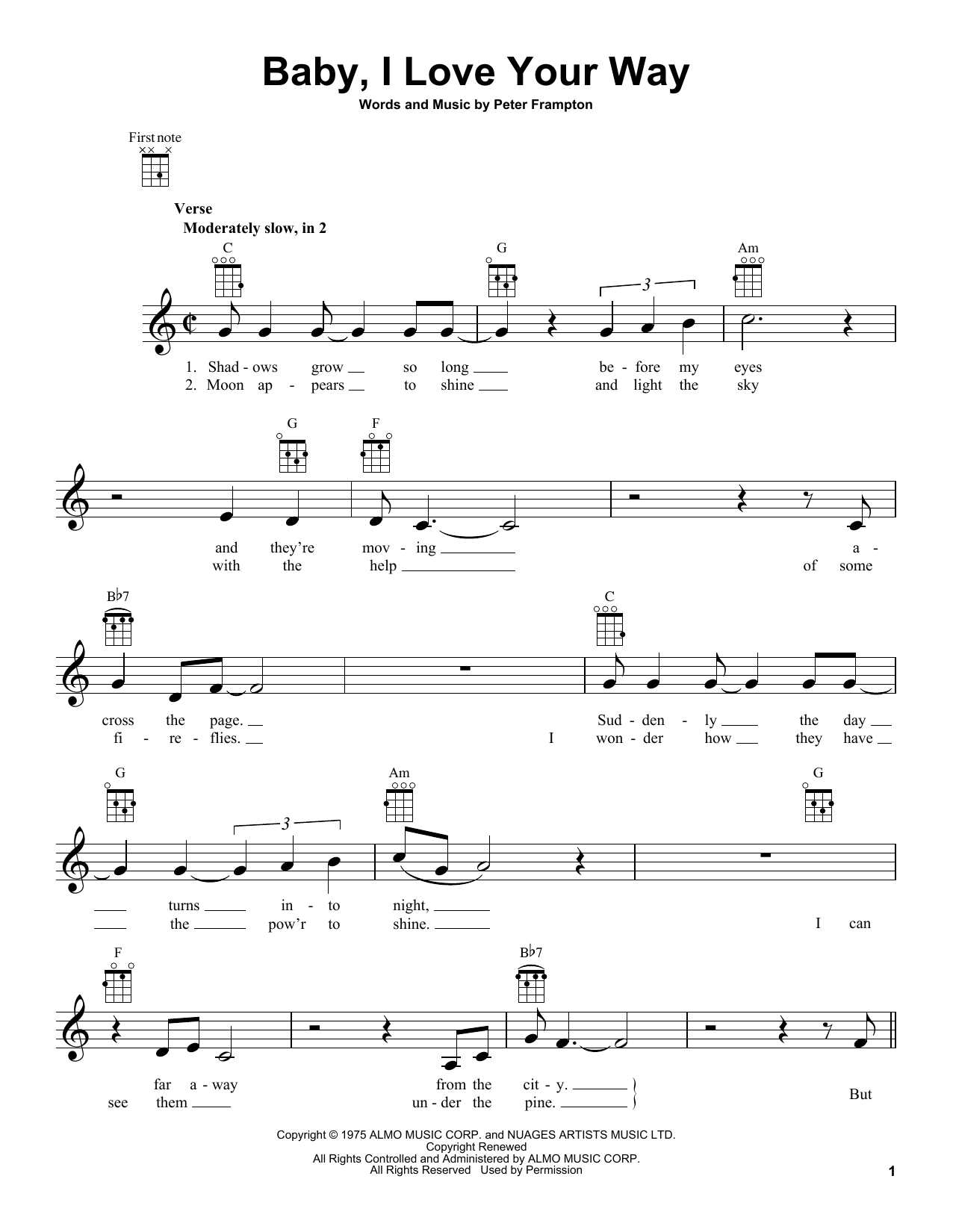 Product gallery: Page 1 of 1 Baby, I Love Your Way, Peter Frampton