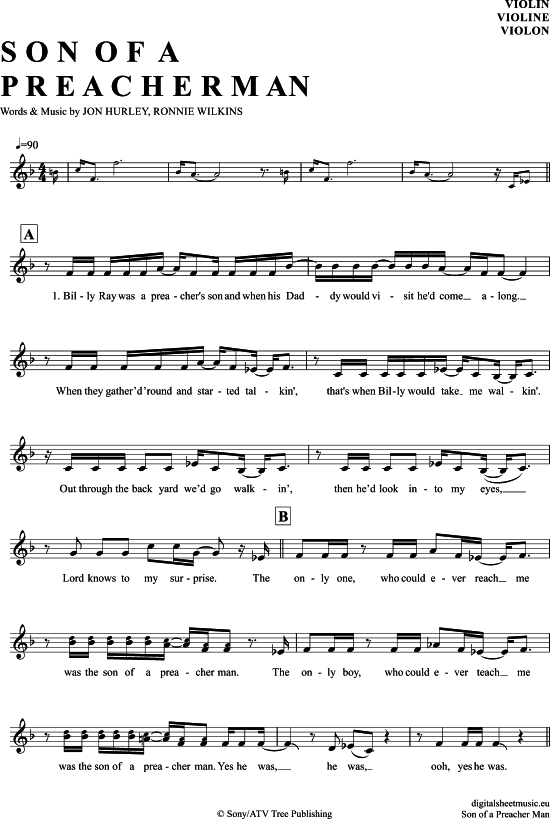 Product gallery: Page 1 of 4 Son Of A Preacher Man  , Springfield, Dusty, (violin)