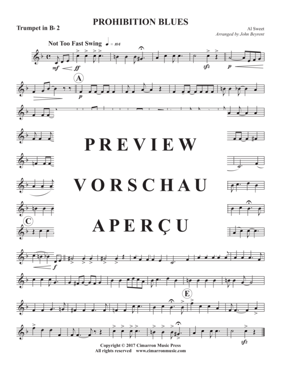 Produktgalerie: Seite 8 von 11 Prohibition Blues , , (Blechbläserquintett)