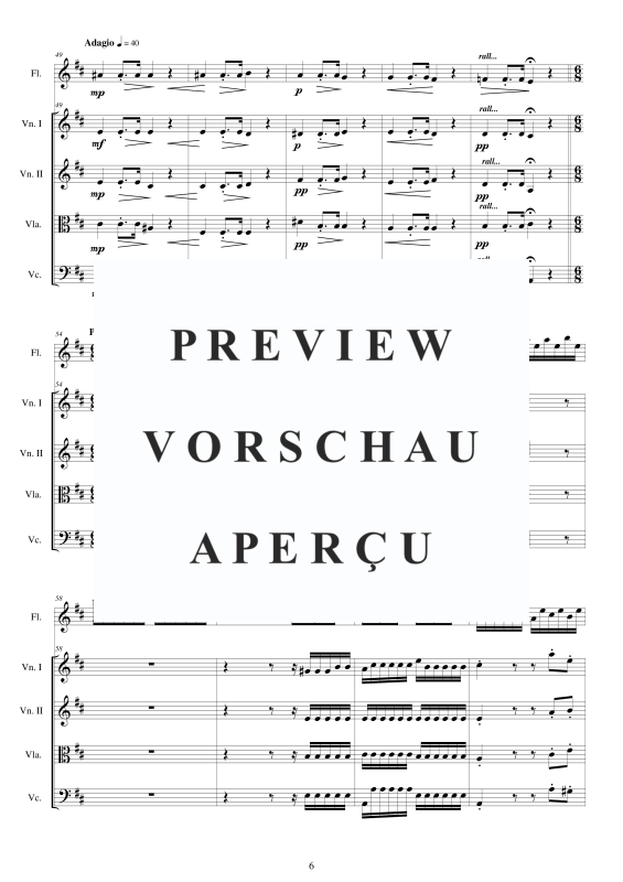 Produktgalerie: Seite 7 von 11 Concerto No.3 to 5 in D-Dur Op.5, , Querflöte Solo und Streicher Ensemble