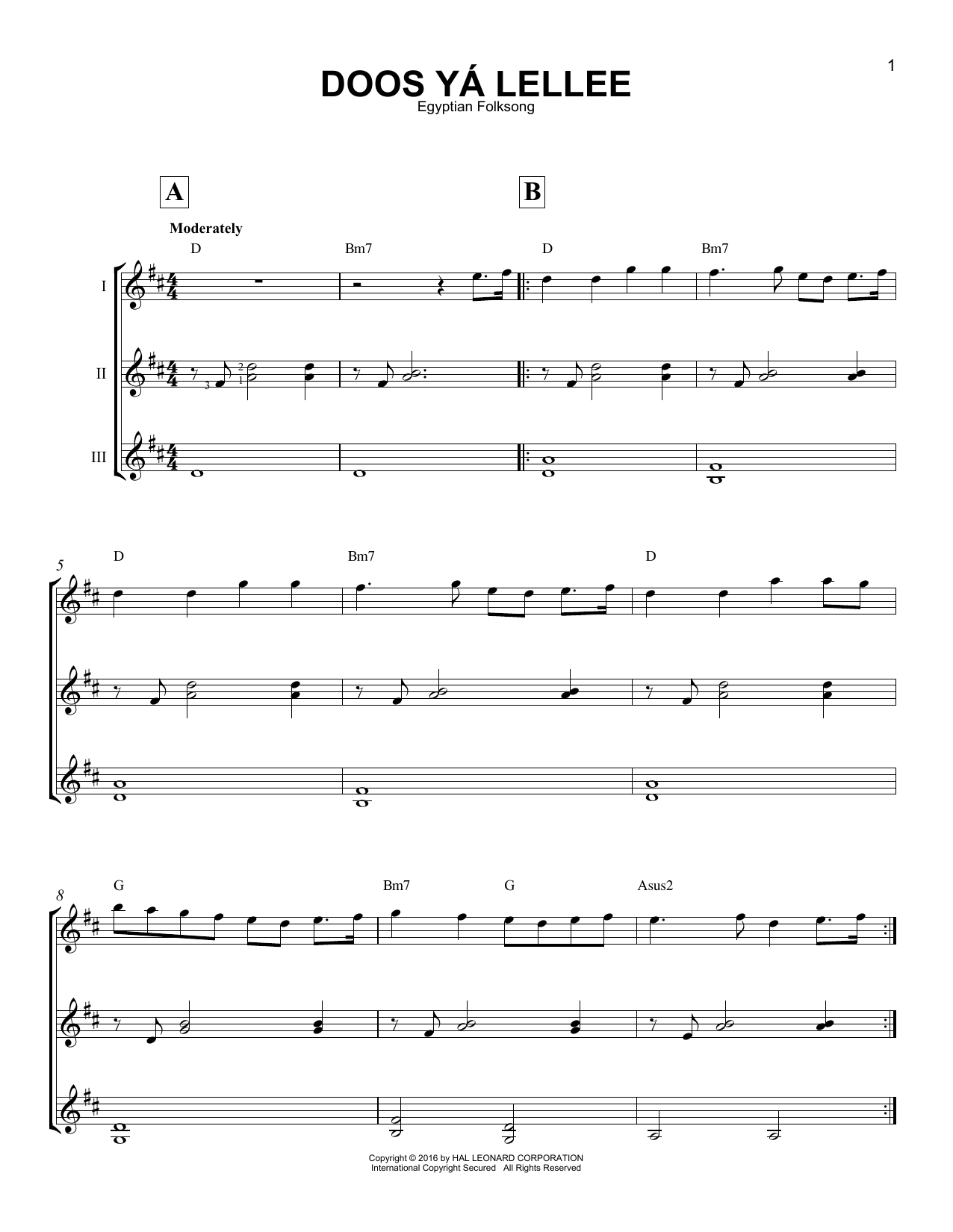 Product gallery: Page 1 of 1 Doos Ya Lellee, Egyptian Folksong