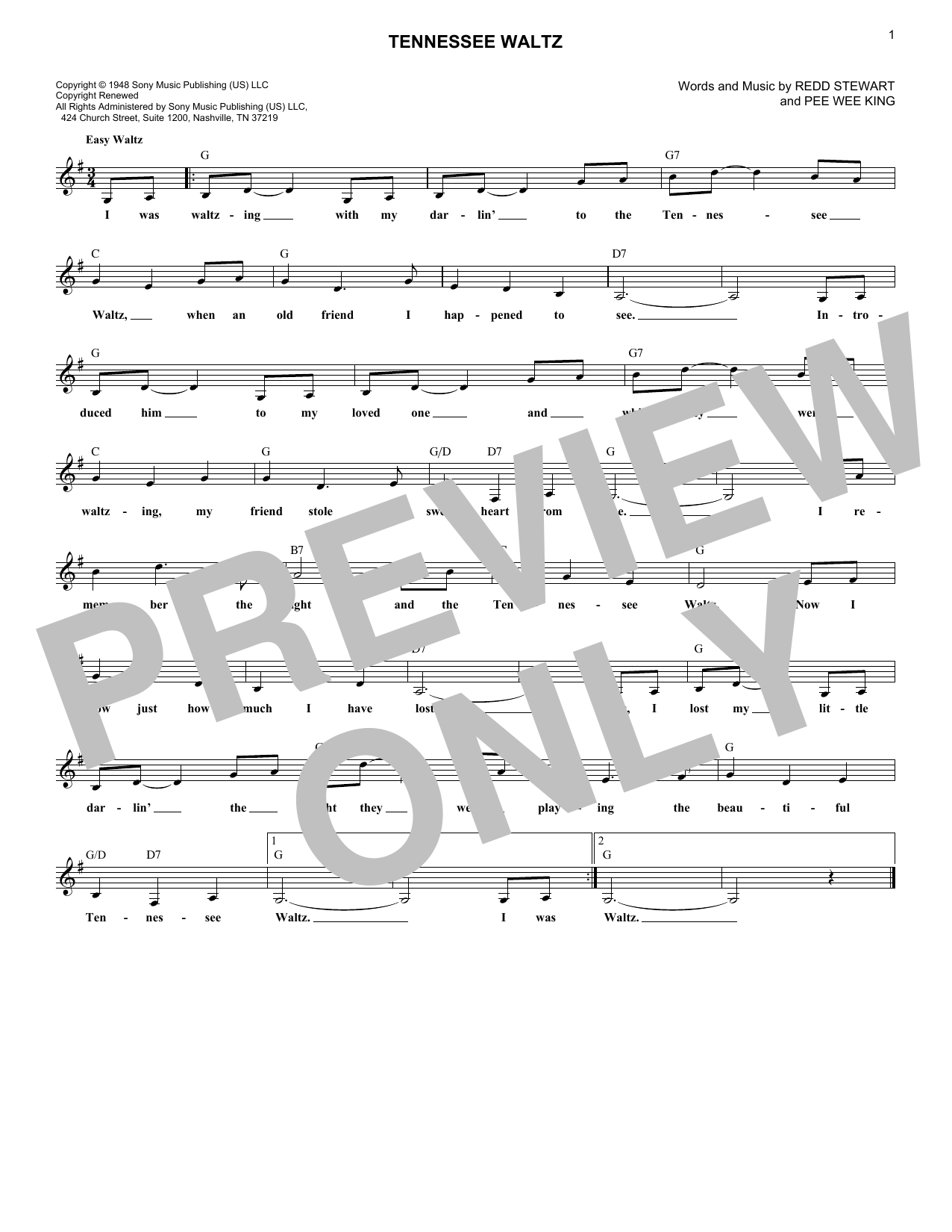Produktbild zu: Tennessee Waltz