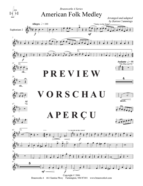 Product gallery: Page 14 of 19 American Folk Medley , , (Tuba Quartet: 2x Baritone, 2xTuba)