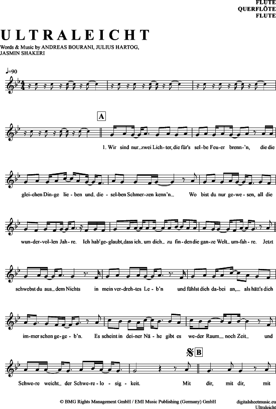 Product gallery: Page 1 of 4 Ultraleicht , Bourani, Andreas, (transverse flute)