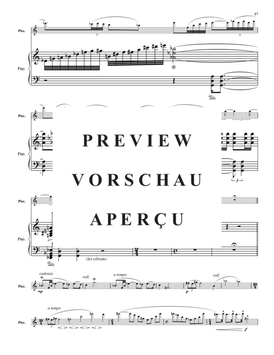 Product gallery: Page 18 of 21 Concerto , , (piccolo flute + piano)