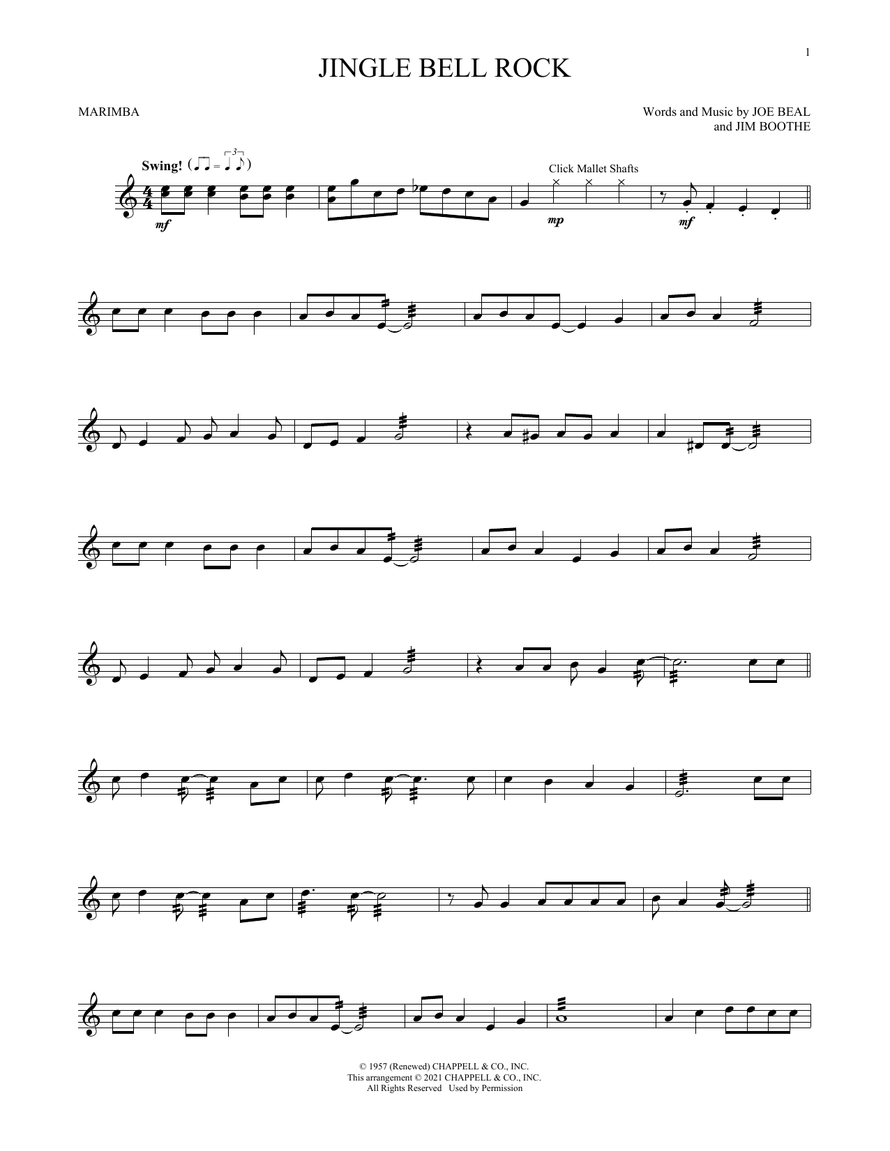 Produktgalerie: Seite 1 von 1 Jingle Bell Rock, Bobby Helms, Marimba