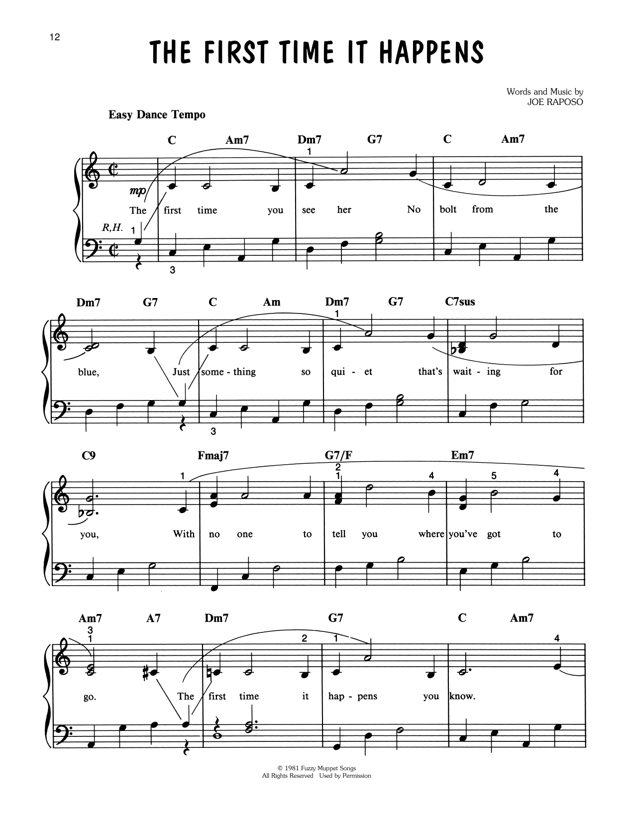 Produktbild zu: The First Time It Happens (from The Great Muppet Caper)