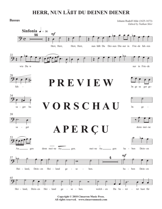 Product gallery: Page 16 of 19 Herr, nun lässt Du Deinen Diener , , (ensemble for bass, 4x trombone + BC)