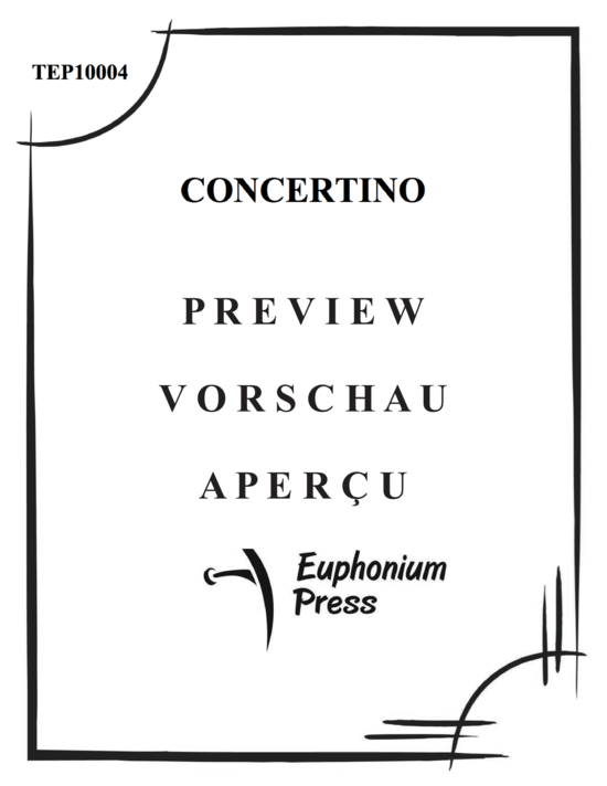 Produktgalerie: Seite 2 von 21 Concertino , , (Gemischtes Ensemble 2x Flöte, Oboe, 2x Klarinette +Euphonium Solo)