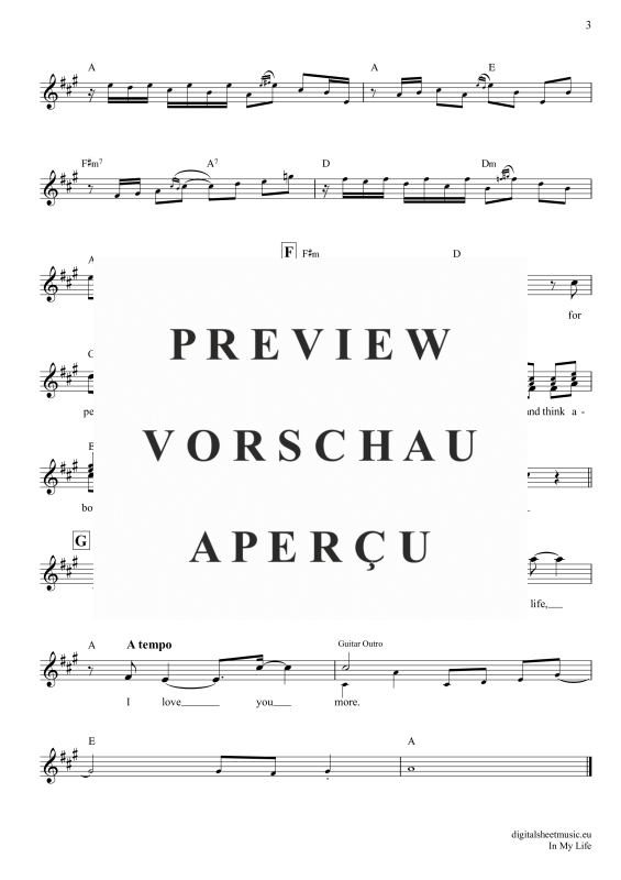 Product gallery: Page 7 of 7 In My Life, Beatles, The, (Keyboard)