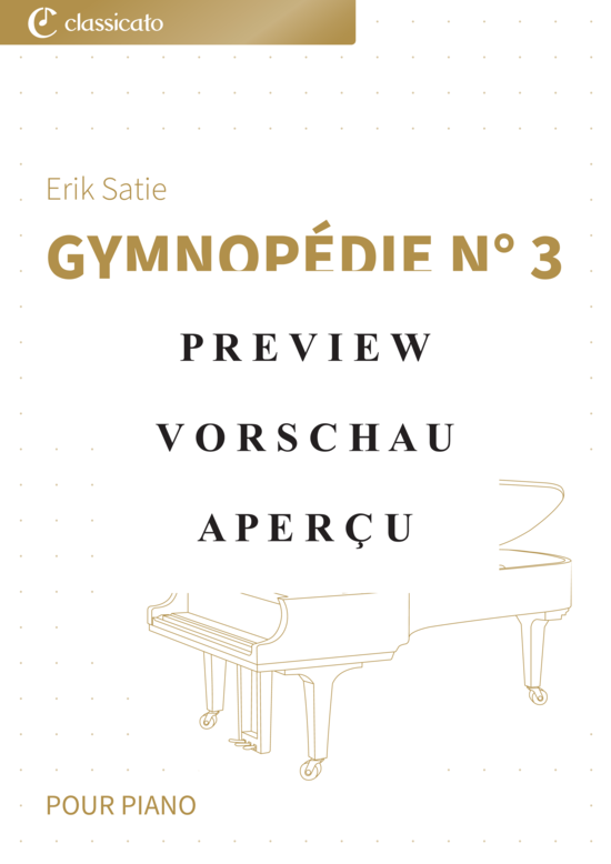 Produktgalerie: Seite 2 von 5 Gymnopédie n° 3 , , Klavier Solo