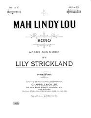 cover: Mah Lindy Lou, Lily Strickland, Gesang, Klavier