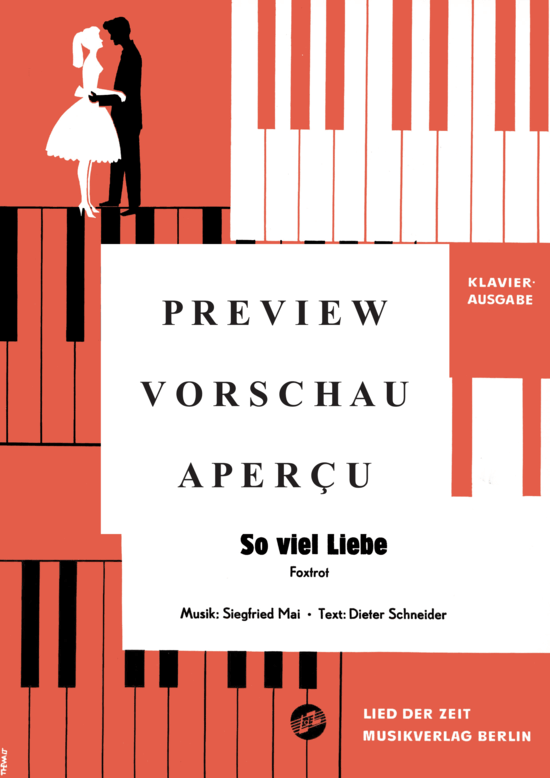 Product gallery: Page 2 of 3 So viel Liebe , , (piano + vocals)!