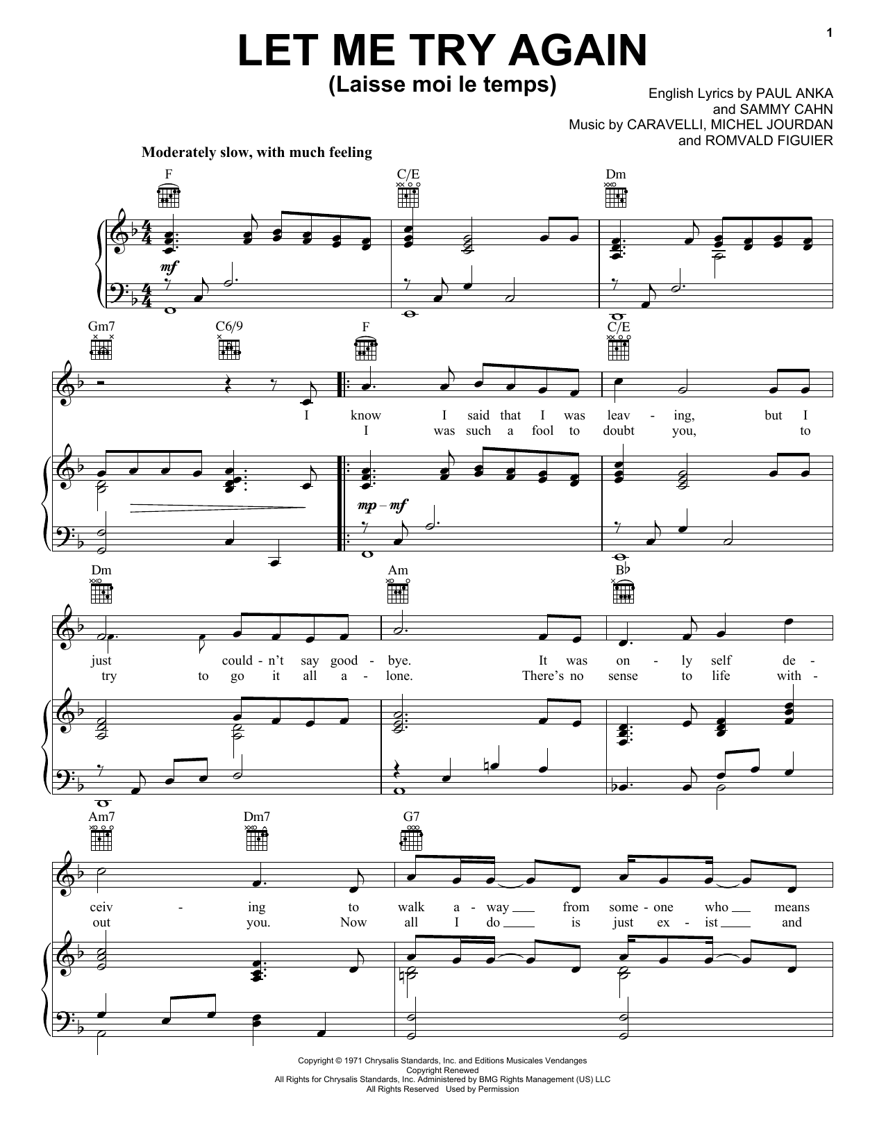 Produktbild zu: Let Me Try Again (Laisse Moi Le Temps)