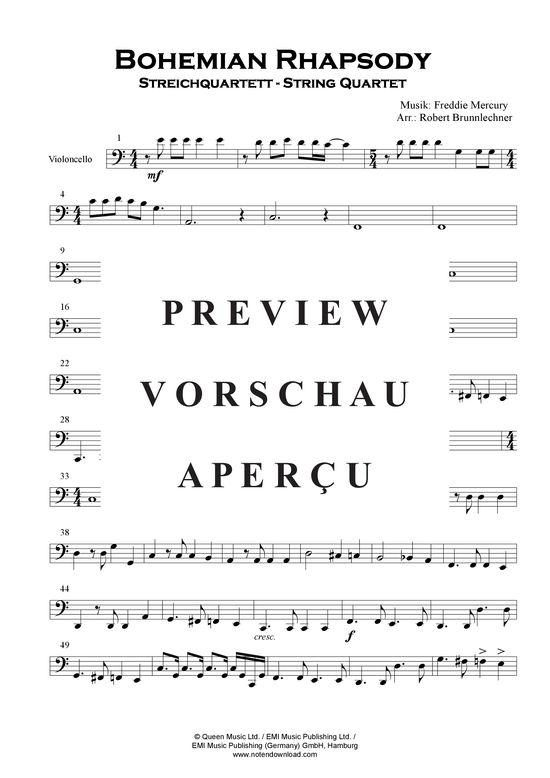 gallery: Bohemian Rhapsody , Queen, (Streichquartett)