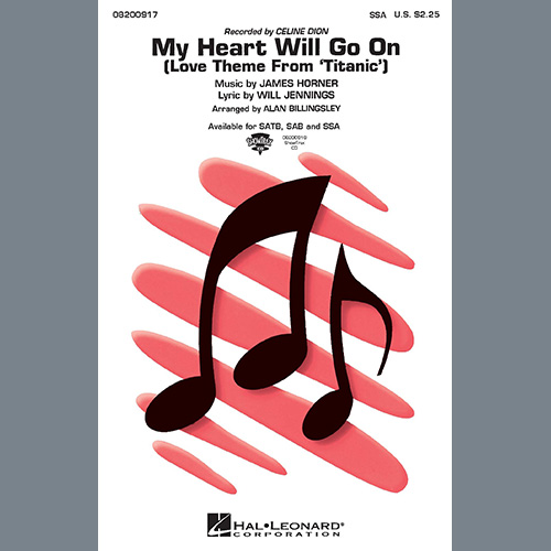 Produktbild zu: My Heart Will Go On (Love Theme From 'Titanic') (arr. Alan Billingsley)