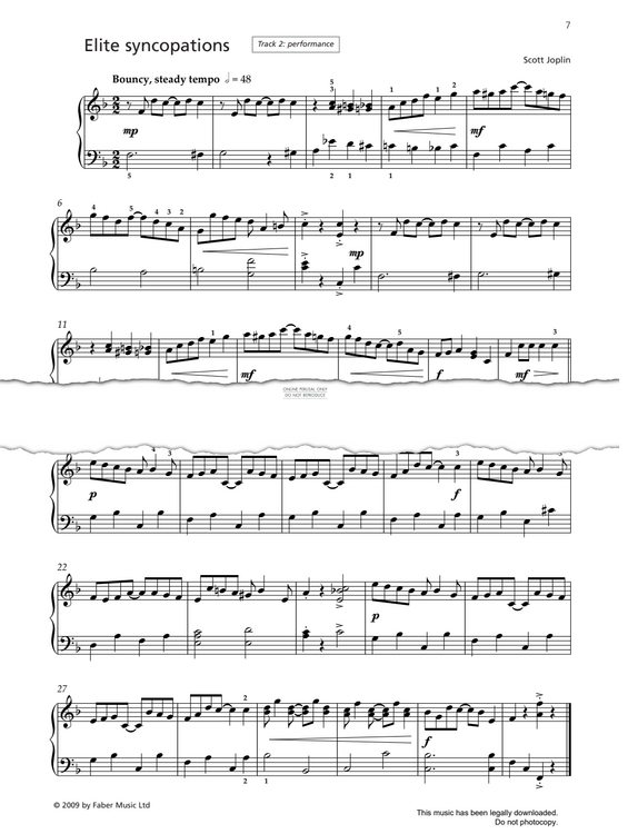 Produktgalerie: Seite 1 von 1 Elite Syncopations, Scott Joplin, Klavier