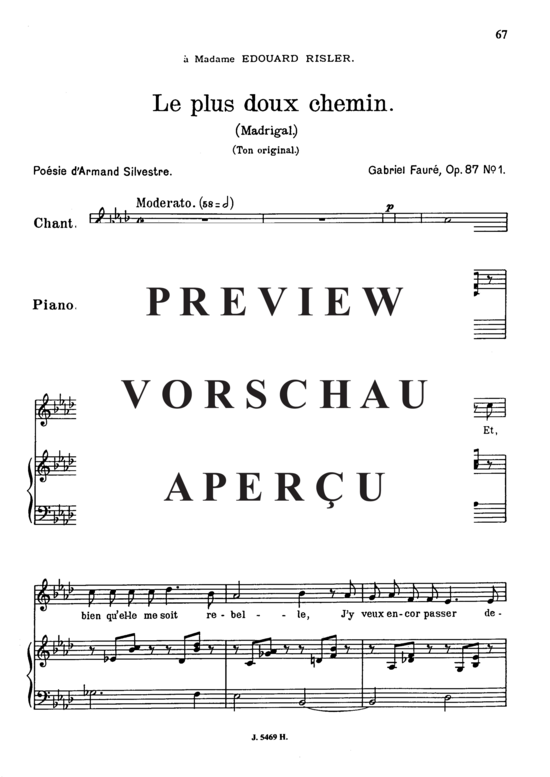 Product gallery: Page 2 of 4 Le plus doux chemin Op.87 No.1, , Medium Voice and Piano