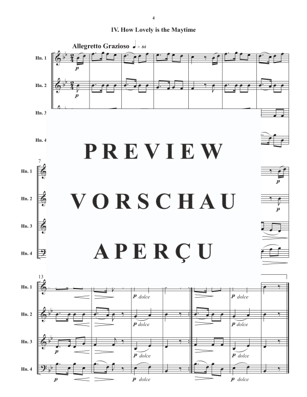 Product gallery: Page 6 of 10 Four Folk Songs, , Horn Quartet