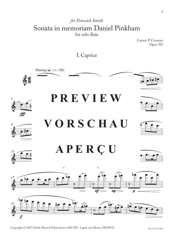Product gallery: Page 4 of 19 Sonata in memoriam Daniel Pinkham , , (transverse flute)