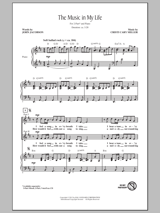 Produktbild zu: The Music In My Life